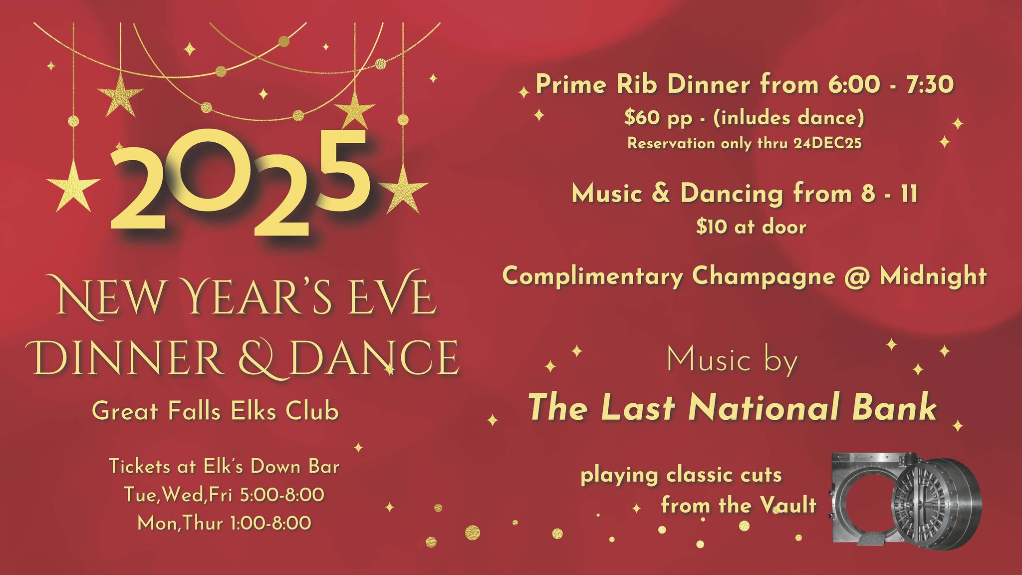 New Years Eve Dinner and Dance